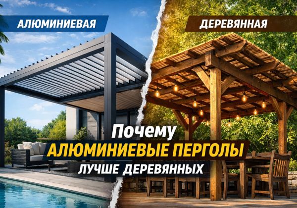 Почему алюминиевые перголы лучше деревянных